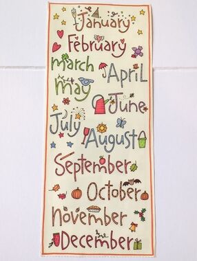 ☀️VTG Colorbök Sue Dreamer Month by Month Scrapbook Sticker Sheet